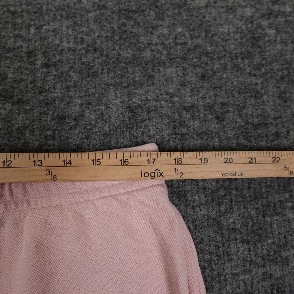 Lacoste Sport Croc Embroidery Shorts Mens XXL‎ Pink Cotton Blend Drawstring